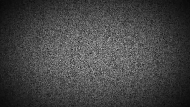 Old Retro TV - Static tv black and white noise caused by bad signal reception
