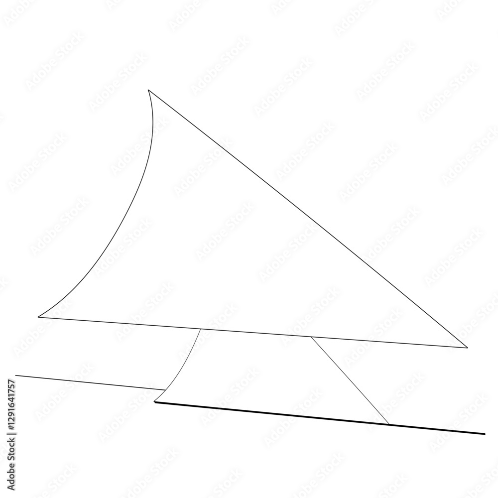 Poster continuous line drawing of cursor arrow. single line cursor arrow icon. vector illustration. editabl