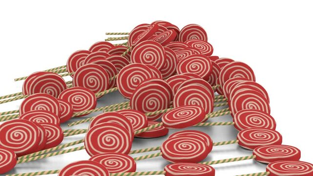 sweet candy animation on white background