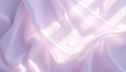 Obraz premium Elegant Soft Pink Silk Fabric with Gentle Light and Shadows