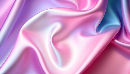 Fototapeta premium Iridescent Waves: A Symphony of Pink and Lavender Silk