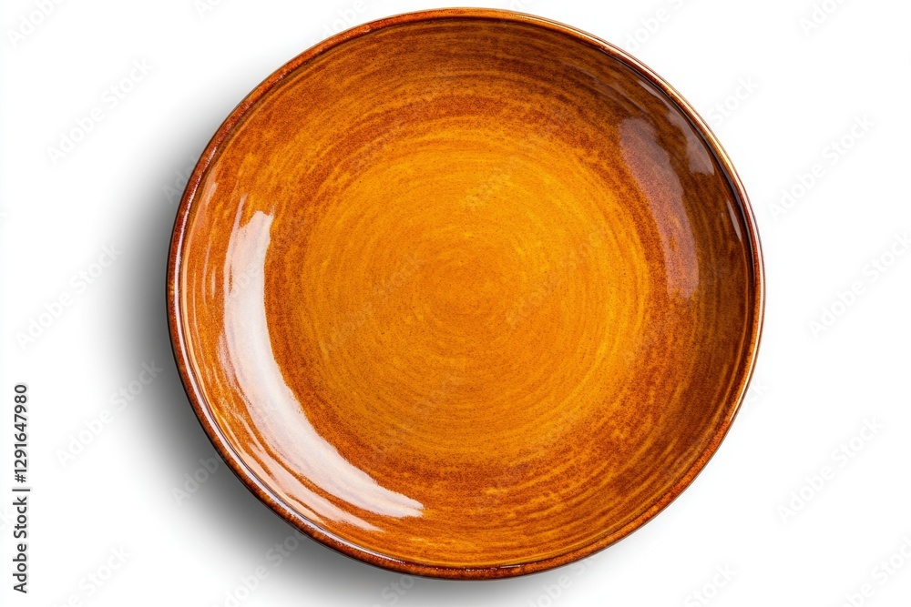Poster a beige serving plate on a white background, top view, flat lay. the serving dish is empty and has n
