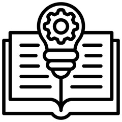 Learning Development Line Icon in Learning and Education Vector Design