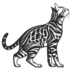 Bengal Cat silhouette vector illustration