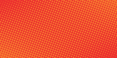 Dots halftone orange color pattern gradient texture with technology digital background. Dots pop art comics with summer background.vector ilustration