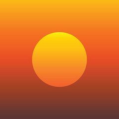 global warming gradient sky with sun vector