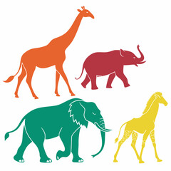 Animals silhouette vector illustration