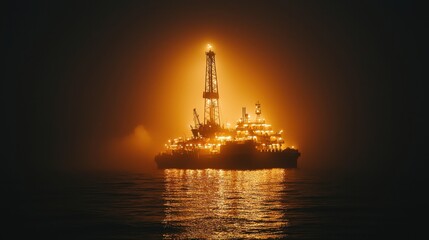 Drilling rig extracting resources