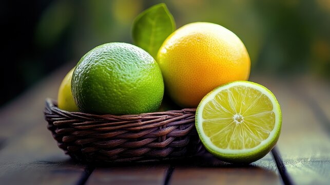 Close-Up of Fresh Citrus Fruits