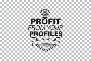 Profit From Your Profiles logo isolated on transparent background