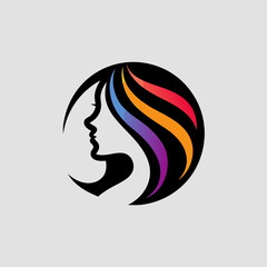 woman face with long hair