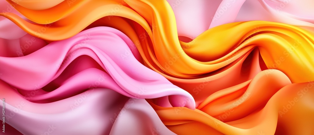 Poster colorful background with wavy lines creating a dynamic flow of colors that evokes energy and artisti