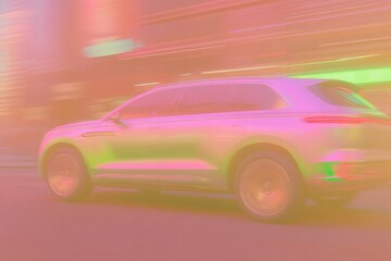 Dynamic motion captured in urban setting, showcasing sleek desig