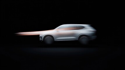 Sleek SUV captured in motion, showcasing dynamic design and mode