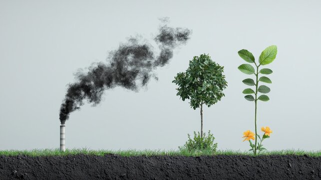 Visualization of Economic Concept of Externality in Environmental Context with Pollution and Natural Growth