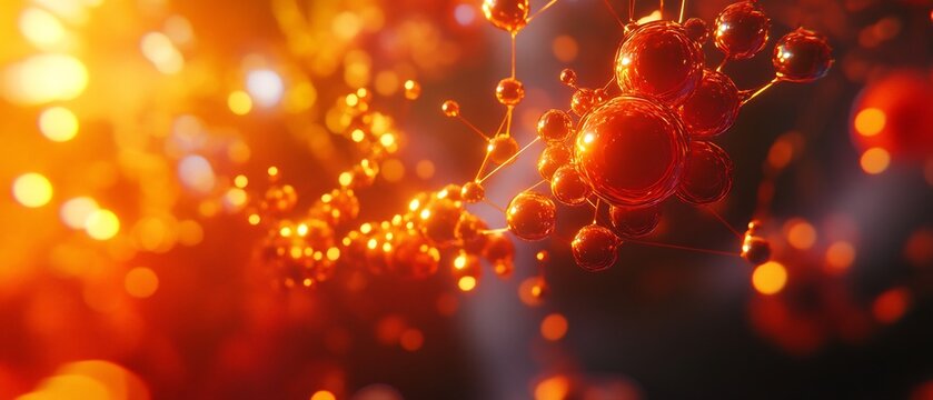 Dynamic 3D artistic rendering of NADH FADH2 roles in energy transfer glowing molecules with sharp and vibrant details cinematic lighting scientifically precise pathways