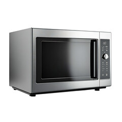 A Modern Energy Efficient Microwave with a Sleek Stance Isolated on Transparent Background