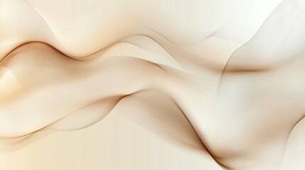 Abstract beige and brown flowing wave pattern background.