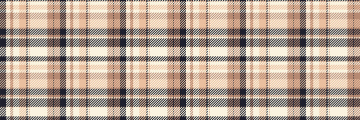 Male fabric background seamless, bedroom textile pattern vector. Periodic plaid check texture tartan in orange and cornsilk colors.