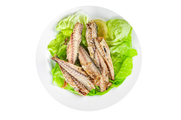 mackerel can salad seafood fresh tasty food dish gourmet food background on the table rustic food top view copy space