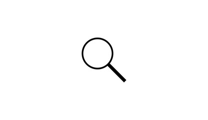 magnifying glass icon design on checkerboard transparent background