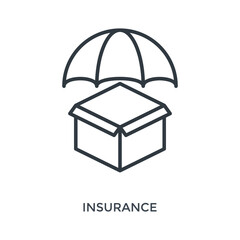 Insurance Icon Lineal Style. Vector Illustration For Graphic Design