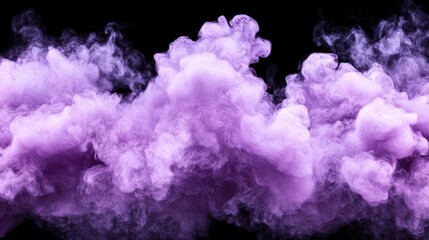 Fototapeta premium Dramatic pink smoke on a deep black background creating a striking visual contrast and captivating effect