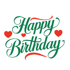 Happy birthday typography vector art illustration.