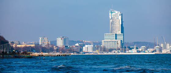 panorama of Gdynia view from the sea