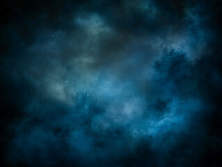 Obraz premium Dark, moody abstract background with swirling clouds and hints of blue and green tones
