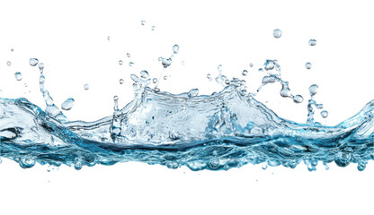 Water Splash Dynamics: Capture the dynamic energy of a water splash , isolated on transparent or white background, png. 
