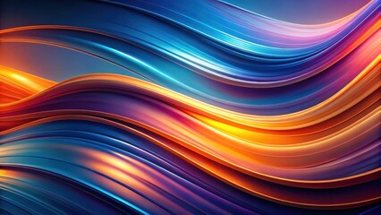 Obraz premium Abstract Swirling Hues A Symphony of Vibrant, Intertwined Curves and Dynamic Color Transitions