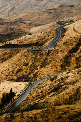 Winding road in the mountains