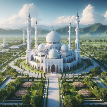 A beautiful white mosque
