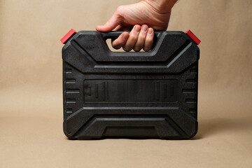 Convenient black tool case for home repairs and construction tasks