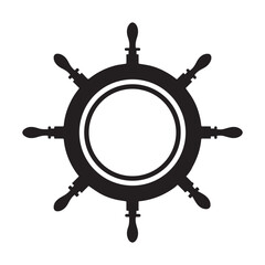 Vector Ship's wheel Or Captains Wheel Isolated