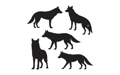 wolf silhouette vector