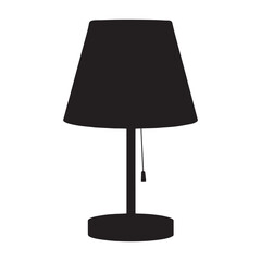 Silhouette table lamp vector design.