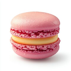 Delicious Pink Macaron with Cream Filling