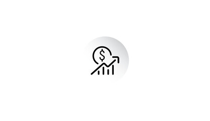 capital growth line icon transparent background 