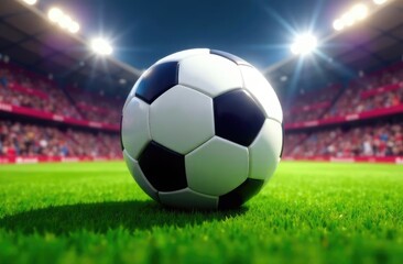 Fototapeta premium football object design. realistic rendering. abstract futuristic background. 3d illustration. motion geometry concept. sport competition graphic. tournament game bet content. soccer ball element