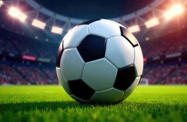 Naklejka premium football object design. realistic rendering. abstract futuristic background. 3d illustration. motion geometry concept. sport competition graphic. tournament game bet content. soccer ball element