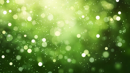 Obraz premium Green background with bokeh, green background vector presentation design 