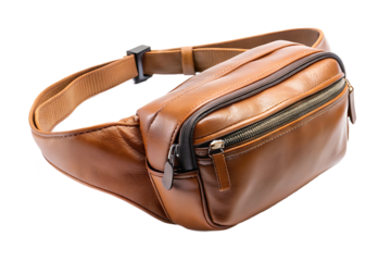 Leather Fanny Pack - Stylish Hip Bag with Adjustable Strap (Brown)