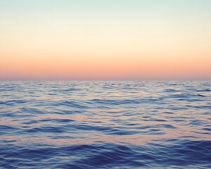 Obraz premium Calm Ocean Sunset Horizon
