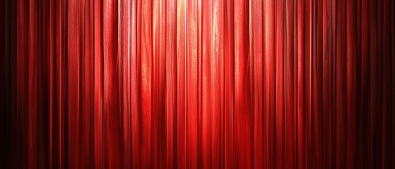 A dramatic red curtain with a spotlight illuminating the fabric creating a striking and theatrical atmosphere