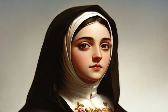Serene Portrait of St. Therese Captured through AI