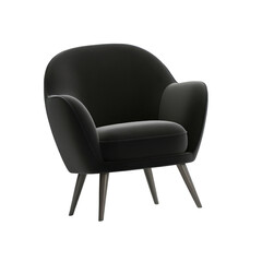 Obraz premium black office chair transparent background