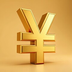 Obraz premium golden yen symbol