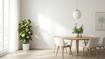 Fototapeta premium Beautiful Modern Living room Interior with furniture's ,mockup frame , posters, wall -3d Rendering